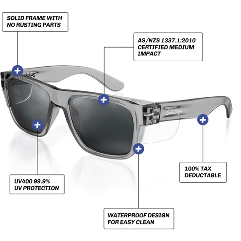 Safe Style FGP100 Fusion Graphite Frame Polarised Safety Glasses