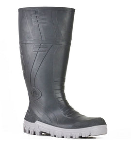 Bata 892-62290 Jobmaster 3 PVC 400mm Safety Gumboot Black/Grey Size 9