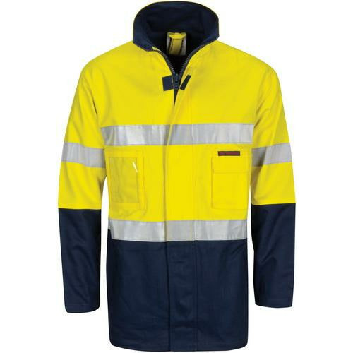 HiVis 2 In 1 Cotton Drill Jacket with Generic R/Tape 3767 by DNC