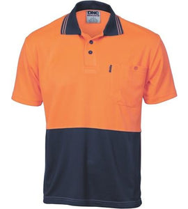 HiVis Two Tone Cool Breathe Polo Shirt - Short Sleeve 3811