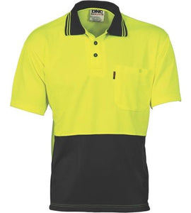 HiVis Two Tone Cool Breathe Polo Shirt - Short Sleeve 3811