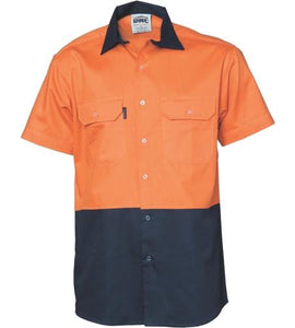 HiVis 2 Tone Cool-Breeze Cotton Shirt - Short Sleeve 3839